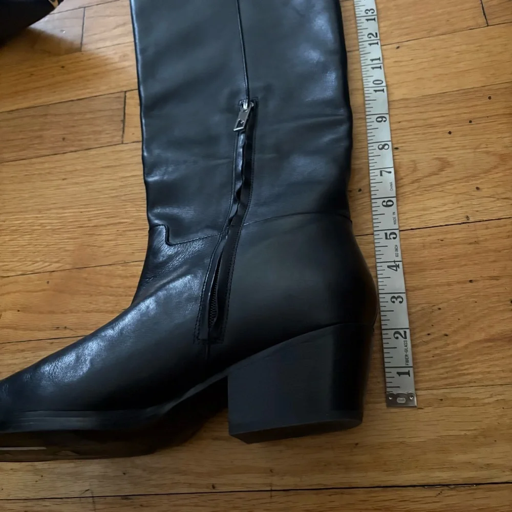 Franco Sarto Black Knee-High Boots - Picture 2 of 8